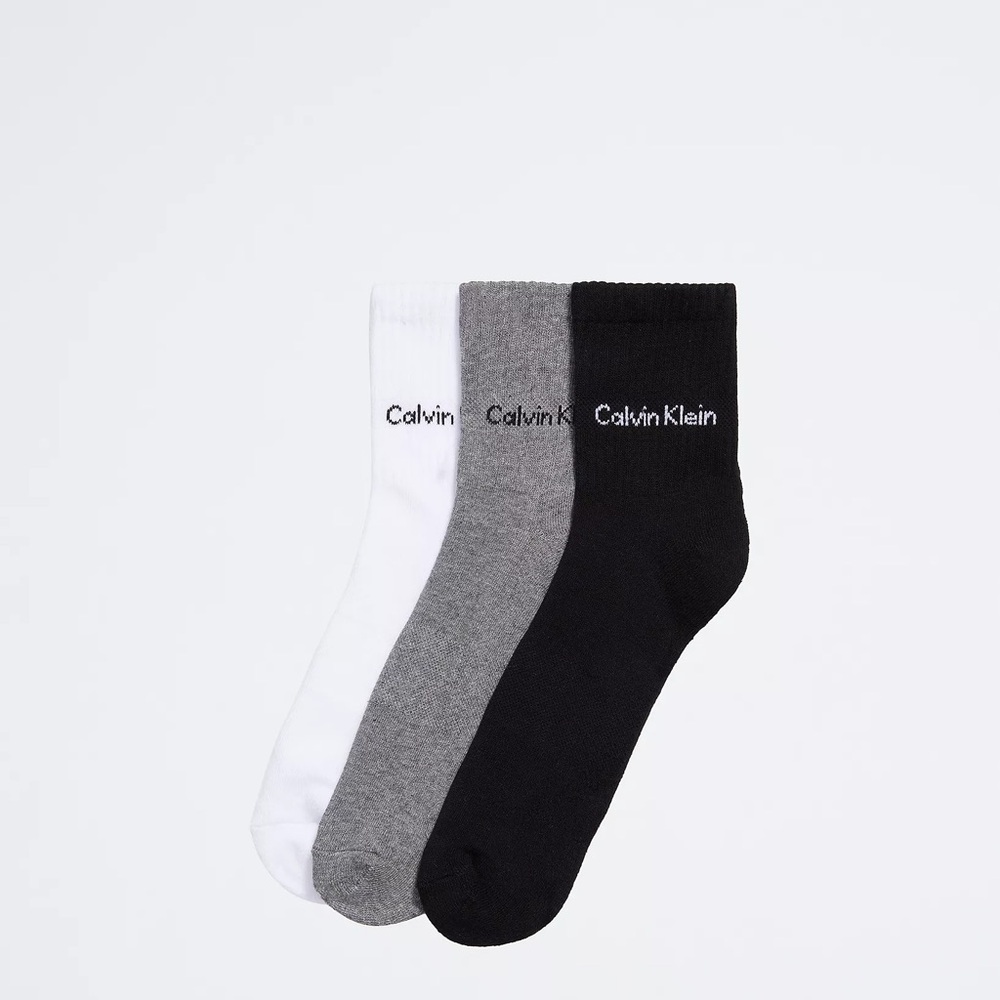 Calvin Klein Cushion 3-Pack High Quarter Socks